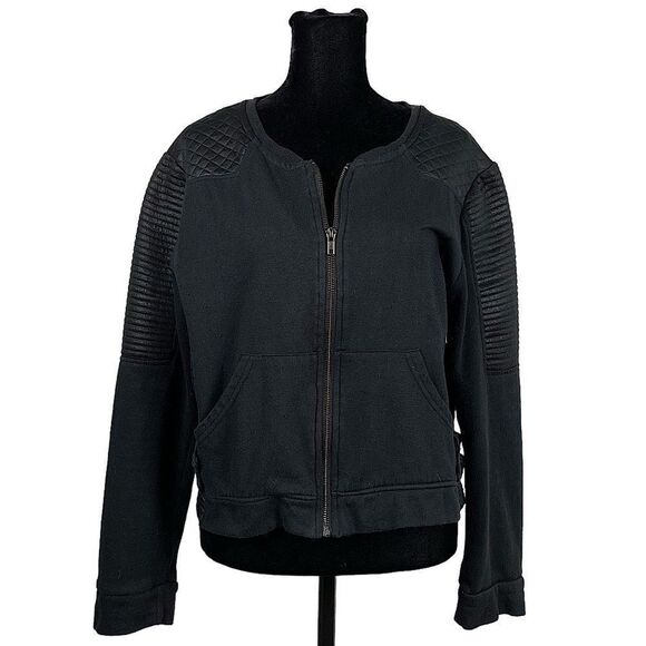 Fabletics Black Full Zip Fleece Lined Sweatshirt - Women’s L - Picture 1 of 4